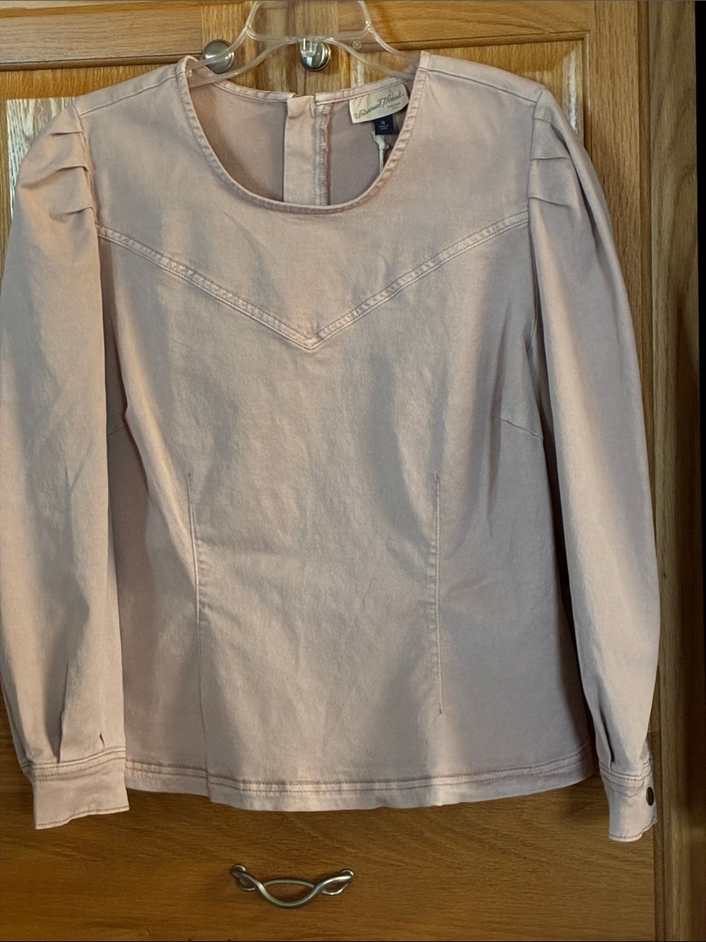 Universal Thread Dusty Pink/Mauve Puff-Sleeve Cotton Top XL - Picture 4 of 12